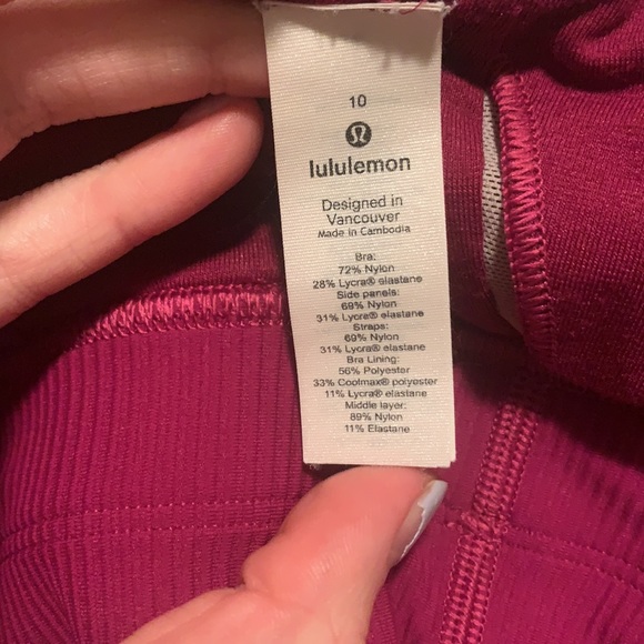 Lululemon | Magenta Strappy Cross Back Energy Bra - Picture 3 of 3